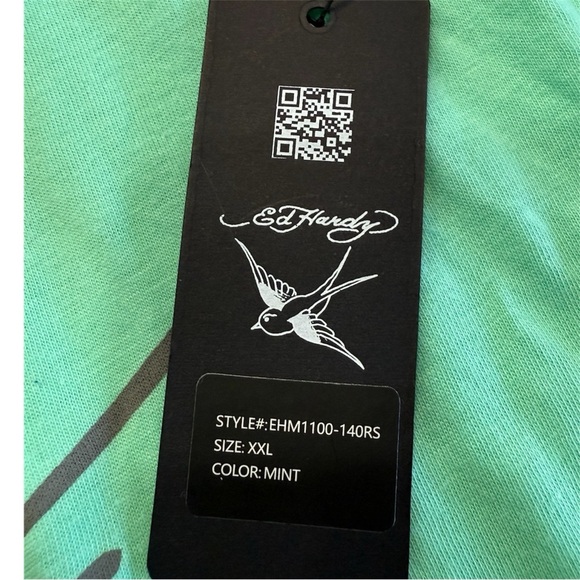 NWT Ed Hardy T Shirt Throwback Rhinestone Y2K Size XXL - Picture 5 of 6